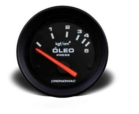 Imagem 3 de 3 de Indicador Pressão Óleo 52mm Eletr 5kg - Street Preto