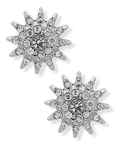 Aretes You´re Invited Estrella Plateados Con Cristales Mujer Color Plata