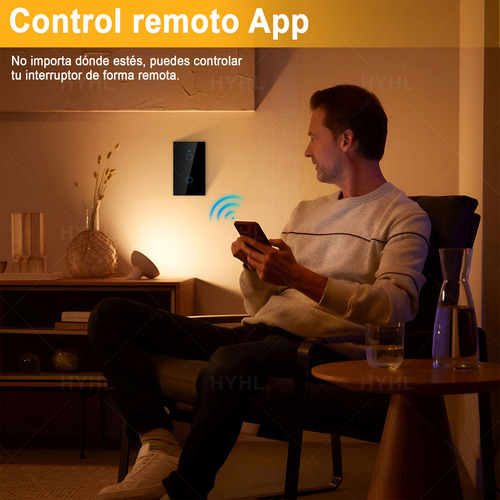 Merion Interruptor Inteligente Touch Wi-fi De 2 Vías Sin Neutro Color Negro Corriente Nominal 10 A Voltaje Nominal 110v