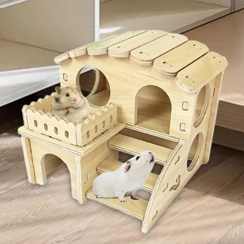 Casa De Madera Para Hámster, Escondite Lavable Estilo A