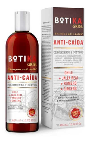 Shampoo Grisi Botika Anti Caída Crecimiento Y Control 480 Ml
