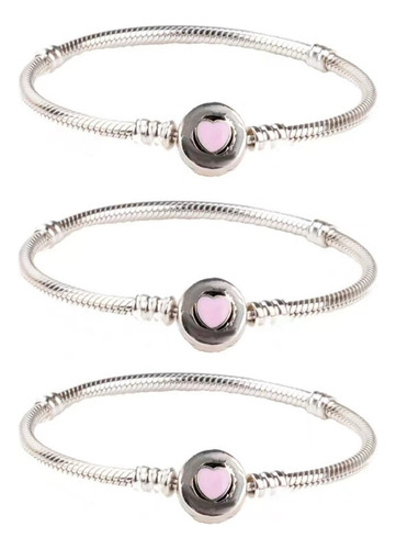 3 Pcs Pulsera Original Plata Incluye Estuche Y Bolsa 2024