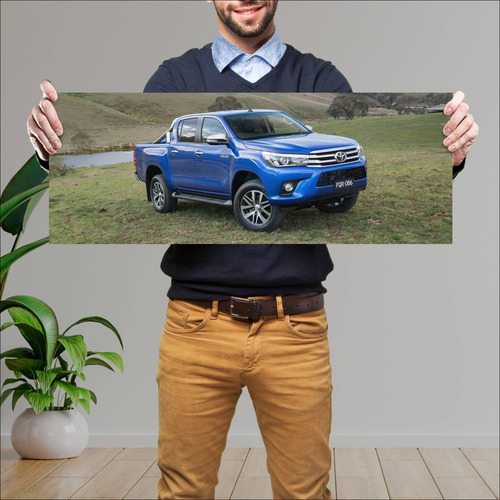 Cuadro 30x80cm Auto 2015 Toyota Hilux Sr5 Double 89