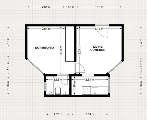 Venta Departamento Dos Ambientes Apto Crédito