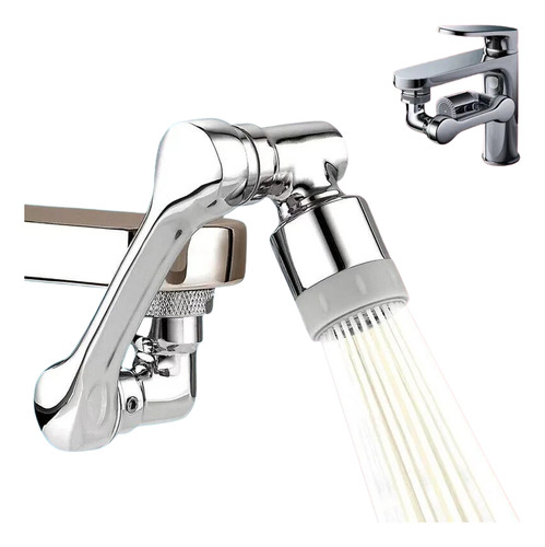 Grifo Dual Para Lavadero O Lavabo De Metal Cromado