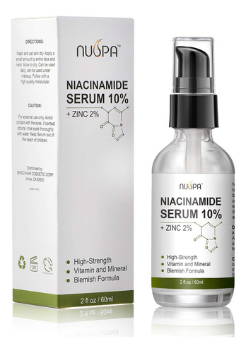 Sérum De Vitamina C Orgánica Nuspa Para Rostro, Cuello Y Ojo