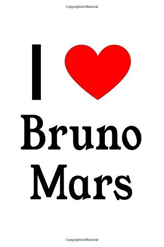 I Love Bruno Mars Bruno Mars Designer Notebook