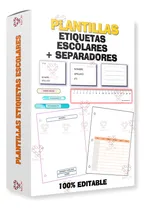 Comprar Kit Imprimible Etiquetas Escolares Plantillas Editables