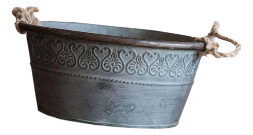 Cubeta De Flores Maceta De Metal Maceta De 27 Cm X 12 Cm