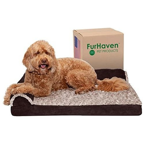 Pielhaven Grande Ortopédico Cama De Perro Dos Tonos Z6rf1