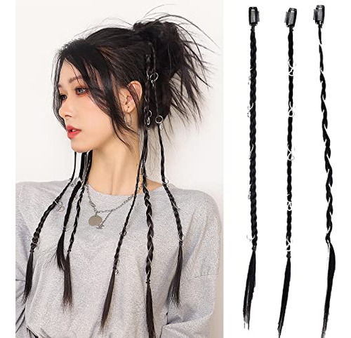 Jhzsjf Trenza Con Clip, Ex Iones De Cabello Trenzas P