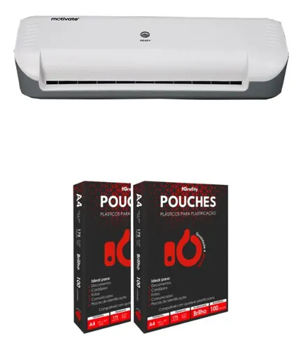Kit Plastificadora A4 + 2 Centos Plastico Plastificação A4