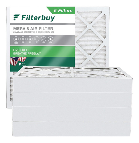 Filterbuy 20x20x4 Filtro De Aire Merv 8 Defensa De Polvo (pa