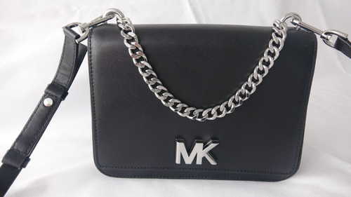 Cartera Michael Kors Cuero Modelo Mott Large Negra Nueva