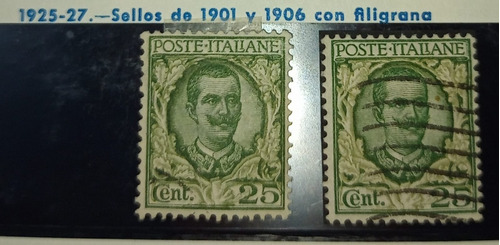 2 Estampillas Reino De Italia Yt.180 (nueva) 180a- 1925