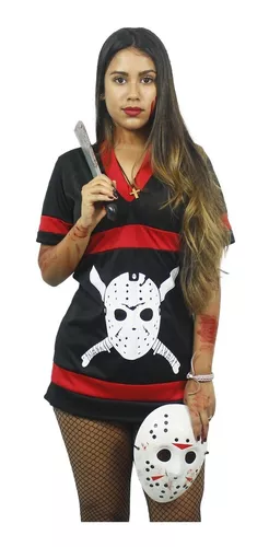 Fantasia Jason Adulto Feminina Halloween Vestido, fantasia halloween  feminina simples 