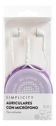 Auriculares Simplicity Con Estuche Unicornio