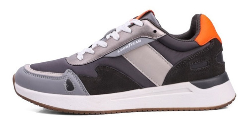 Tenis Deportivo Goodyear Color Gris/negro/naranja Gy865-a