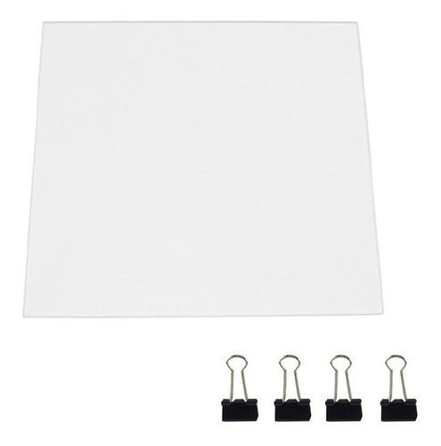 Imagem 1 de 3 de Base De Vidro + Presilhas Impressora 3d Ender3 235 X 235mm