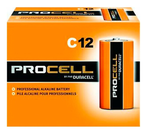 Caja 12 Pilas Duracell Pro Cell Tipo C Profesional