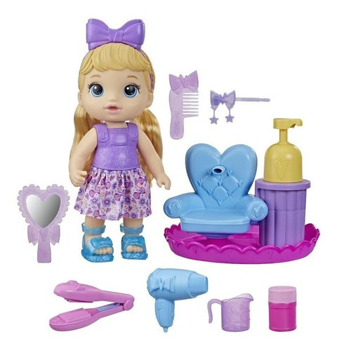 Boneca Baby Alive Sudsy Styling Loira Salão De Beleza Menina