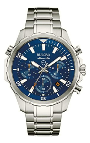 Bulova Men 's Acero Inoxidable De Cuarzo Vestido Reloj