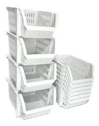 Comprar Kit 12 Cestos Expositores Empilhaveis Mini Cesto no Mercado Livre