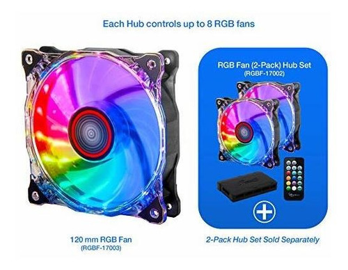 Hub Rosewill 120 Mm Rgb Case Fan True Rgb Color Ultra Quiet