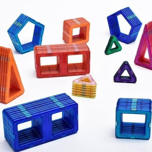 Imagen 3 de 11 de Magneticos Magnific 62 Piezas Bloques Imanes Formas Edu