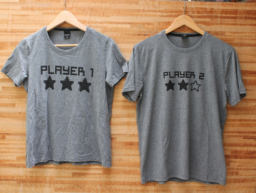 (usada 1x) Kit 2 Camisetas Manga Curta Player 1 E 2 Malwee 