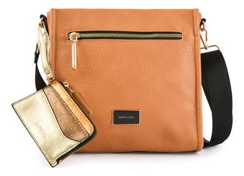 Delfine Cartera Bandolera Camel