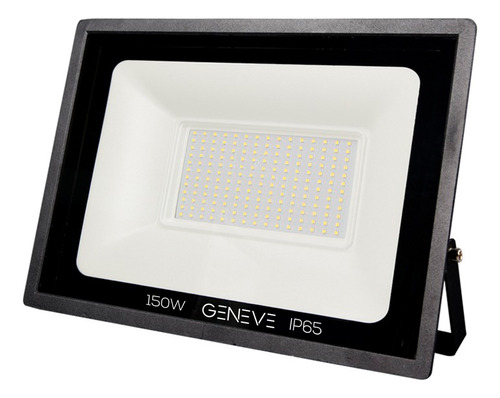 Geneve GE-FL150 Reflector Led 150w Exterior Alta Potencia Ip65 Luz Fría Color De La Carcasa Negro Color De La Luz Blanco Frío