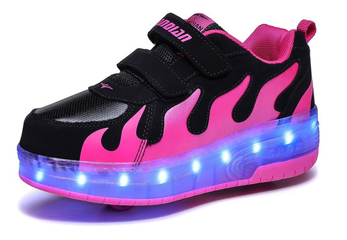 Two-wheeled Flying Shoes Led Charging Roller Skates 