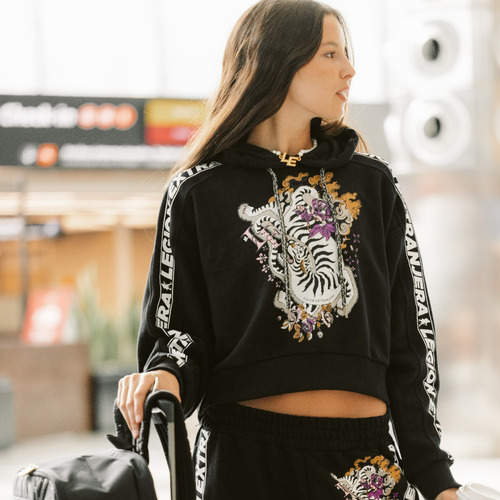 Buzo Hoodie Tigre Leyenda Negro