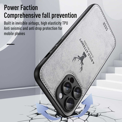 Funda Protectora Con Estampado De Tela De Cabeza De Ciervo Para iPhone X, Xs, Max, Xr, 11, 12, 13, 14, 15, 16, Pro, Max, 14, 15, 16, Pro, Plus, 15 Plu