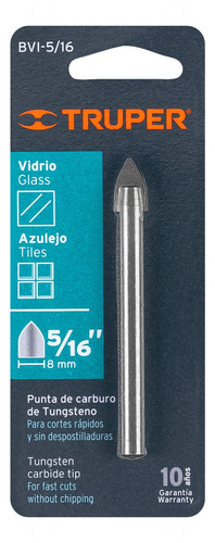 Broca Para Vidrio Y Azulejo De 5/16 Truper 11703