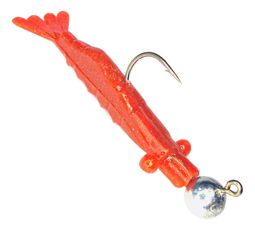 Kit 10 Camarões Artificial 9cm C/ Jig (promocão) Robalo Isca