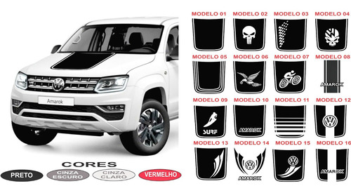 Acessoriosl Vw Amarok Sport Cabine Dupla Adesivo Capo