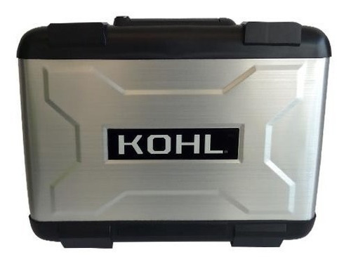 Baul Trasero Top Case Para Moto Kohl K-40 Plata Expandible