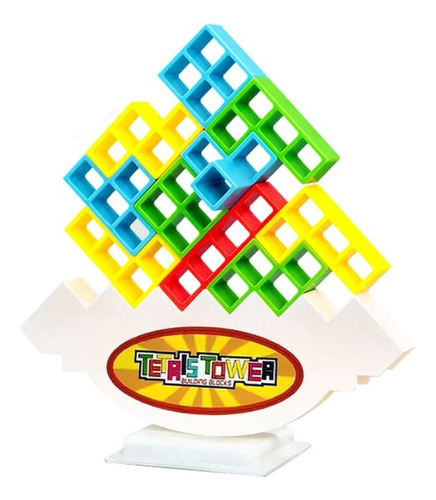 Tetris Tower Juego De Equilibrio 32 Piezas 1-4 Jug. +5 Años