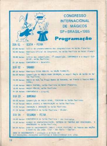 1º Congreso Internacional De Magos San Pablo Brasil Magia (a