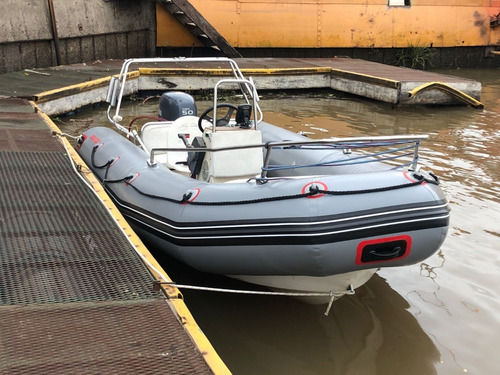 Imagen 5 de 11 de Semirrigido 470 + Yamaha 50hp 4 Tiempos Excelente Estado!