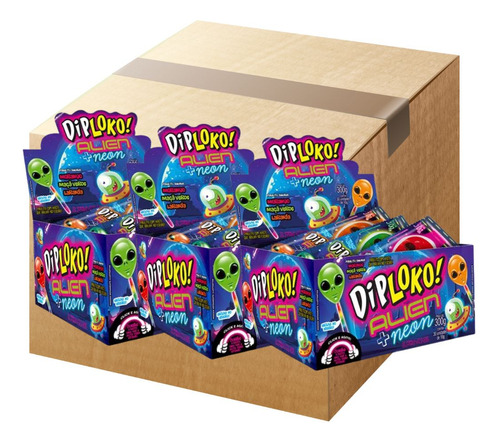Diploko Neon Aliens Danilla Halloween Kit 6 Caixas