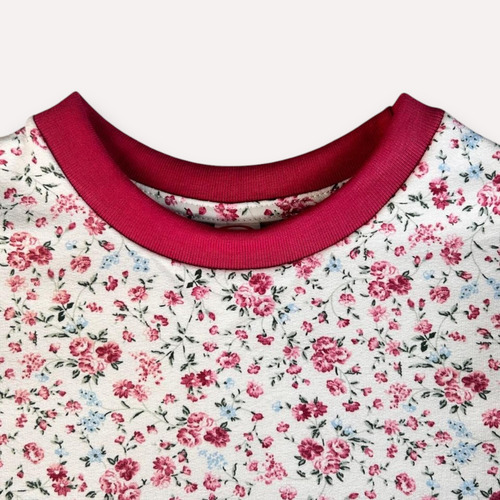 Buzo De Friza Estampado De Flores Para Niña Talle 4 Al 14
