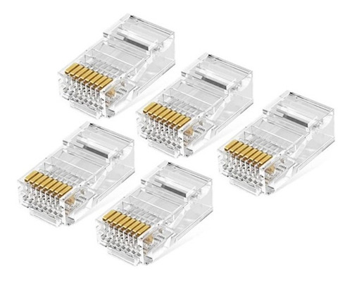 Combo 10 Conector Ficha Rj45  Macho Cat 5e 