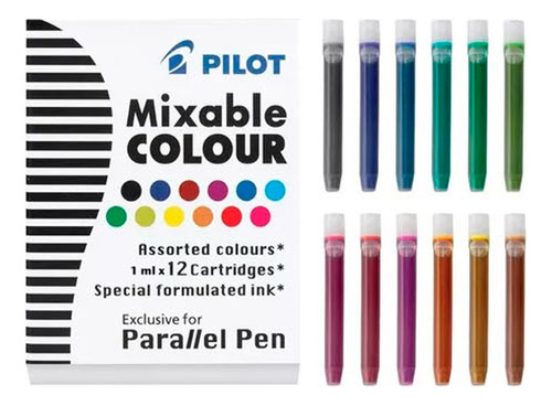Cartucho Parallel Pen Pilot  12 Colores  - Caligrafia Dibujo