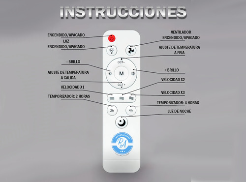 Ventilador Con Foco Led De Techo