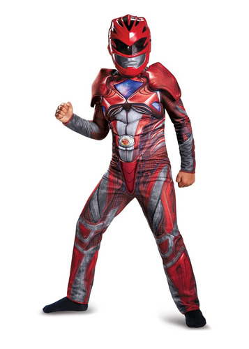 Disfraz Para Niño Ranger Rojo Power Ranger Musculoso Talla