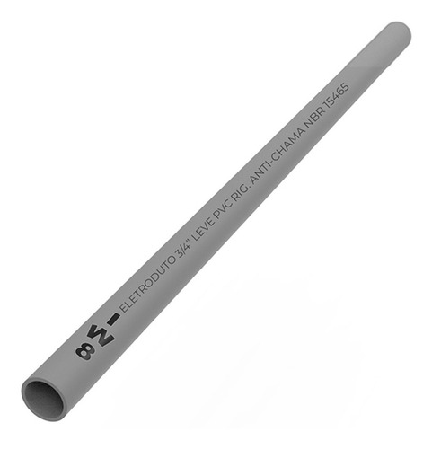 Eletroduto Aparente Rigido Pvc Cinza 3/4 1,5m 8 Und