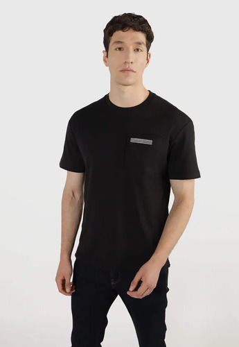 Polera 3d Logo Pocket  Negro Calvin Klein